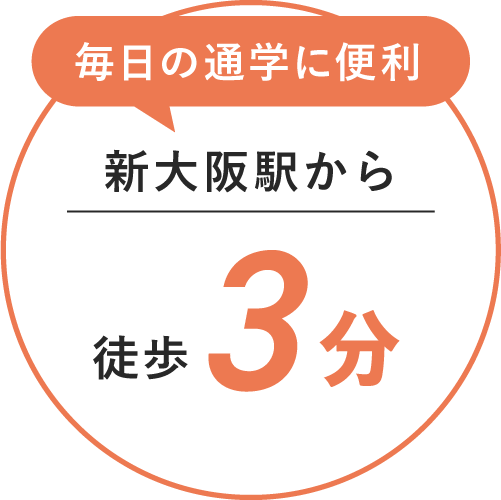 新大阪から徒歩５分